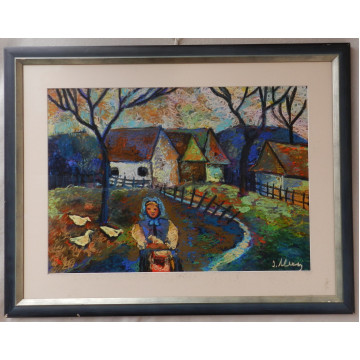 Janko Alexy(1894-1970)Pastierka(Žena s husami)