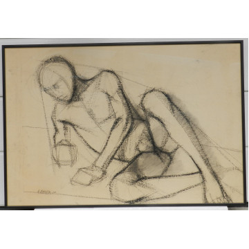Andrej Barčík(1928-2004)- Sediaci akt muža