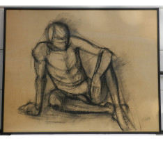 Andrej Barčík(1928-2004)-Zamysleny Sediaci akt
