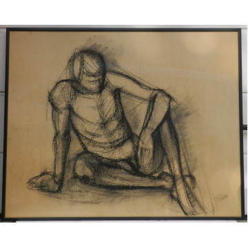 Andrej Barčík(1928-2004)-Zamysleny Sediaci akt