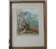 Ludvik Burgel (1901-1972)- Pohľad na hrad,