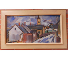 Matejka Peter(1913-1972)-Dedina s kostolom