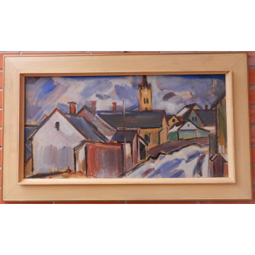 Matejka Peter(1913-1972)-Dedina s kostolom