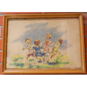 Ľudovít Fulla(1909-80)-Deti „kolo kolo mlynské ”