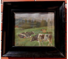 Gustáv Mallý(1879-1952)-Kravy na paši