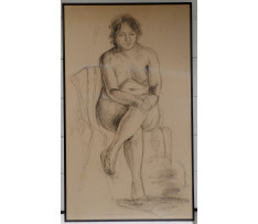 Ján Mudroch(1909-1968)-Akt sediacej v kresle