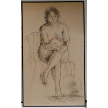 Ján Mudroch(1909-1968)-Akt sediacej v kresle