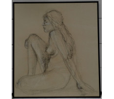 Ján Mudroch(1909-68) prip.-Meditujúca