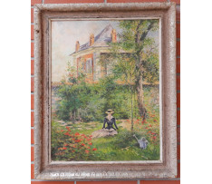 Maximilian Schurmann(1890-1960)-Žena v zámockej záhrade