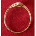 Briliantový zlatý prsteň 0,16 ct ČSR Art-Deco