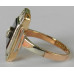 Art deco zlatý briliant prsten 0,13 ct a chalcedon 1,75 ct