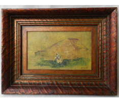 Bazovský Alexander Miloš(1899-1968)-Žena pred domom