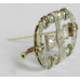 ART DECO zlatá briliantová brošňa 1,15 ct Art Deco
