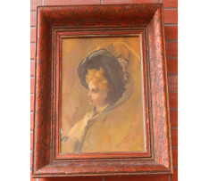Bukovac Vlaho(1852-1922)-Žena v klobúku