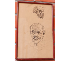 Ľudovít Fulla(1902-1980)-Portrét muža a rúk 