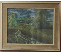 Anton Jasusch(1882-1965)-Večerná krajina v Kavečanoch