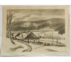 Ota Matoušek(1890-1977)- Chalúpka v krajine