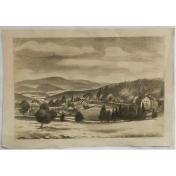 Ota Matoušek(1890-1977)-Krajina pod lesom