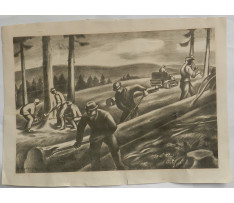 Ota Matoušek(1890-1977)- Zvážanie dreva