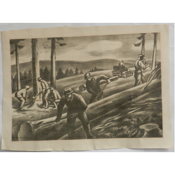 Ota Matoušek(1890-1977)- Zvážanie dreva