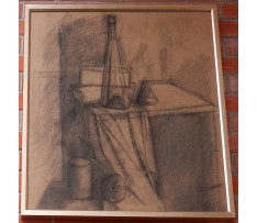 Andrej Barčík(1928-2004)-Zátišie s fľašou