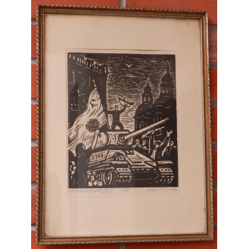 Andrej Barčík (1928-2004)-Oslobodenie Prahy