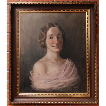 Bertalan Vígh(1890-1946)-Portrét ženy