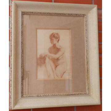 Eugen Nevan(1914-1967)-Štúdia sediac. aktu ženy