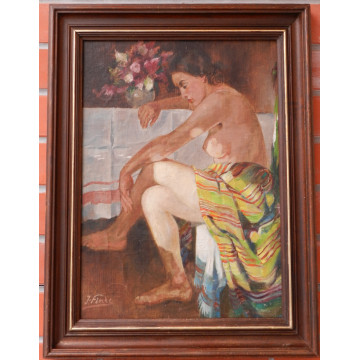 Flaché Július (1892-1967)-Akt sediacej