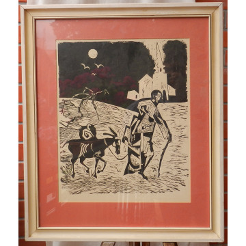 František Bláha(1884-1964)-Putnik s oslíkom