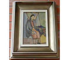 Hložník Ferdinand (1921-2006)-Sediaca