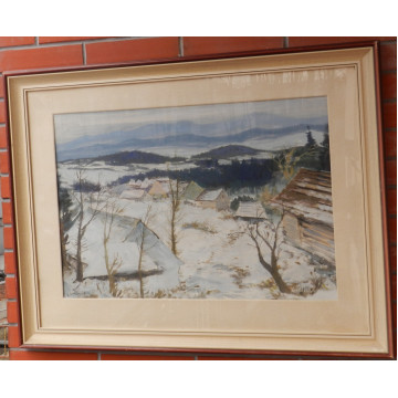 Imrich Weiner-Kráľ(1901-78)-Zasnežená krajina na Považí