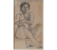 Imro W. Kráľ(1901-78)-Sediaci akt ženy