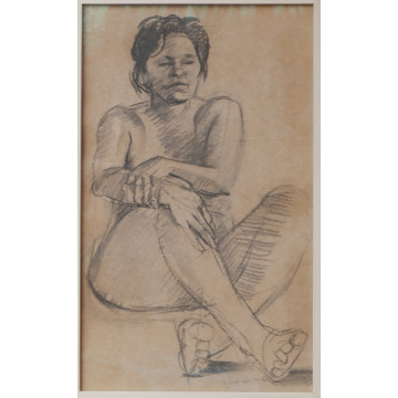 Imro W. Kráľ(1901-78)-Sediaci akt ženy