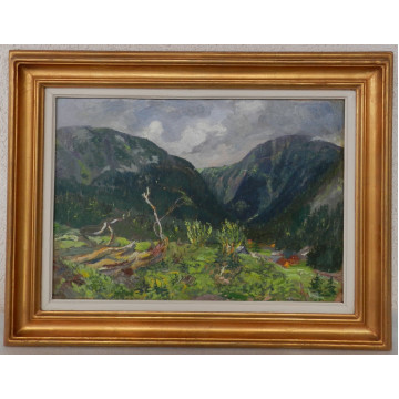 Josef Rektor(1887-1953)-Obří dul studničná se Sněžkou