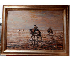 Júl.Seyler(1873-1955)-Zber krabov pomocou koní