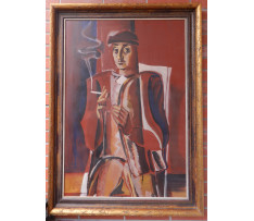 Ilavský Ján (1924-2004)-Mladý muž s cigaretou