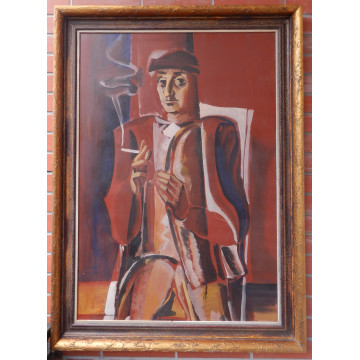 Ilavský Ján (1924-2004)-Mladý muž s cigaretou