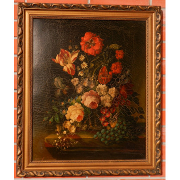 Lauer Josef (1818-1881)-Kvetinové zátišie