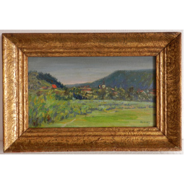 Josef Rektor(1887-1953)-Mesto s kostolom