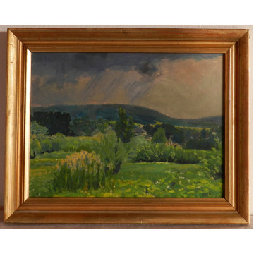 Josef Rektor(1887-1953)-Letná krajinka s chatkou