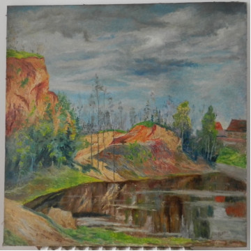 Josef Rektor(1887-1953)-Krajina s jazerom