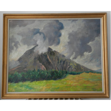 Josef Rektor(1887-1953)-Sněžka v oblakoch