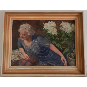 Josef Rektor(1897-1953)-Žena pri váze
