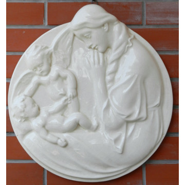Starý Kruhový relief Madona s dieťaťom