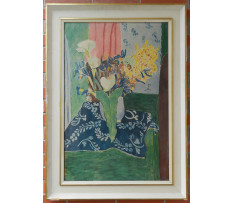 Mattise H.(1869-1954)-Modrá váza s kvetami
