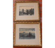 Minařík J.(1862-1937)-Nočná panorama 2 ks
