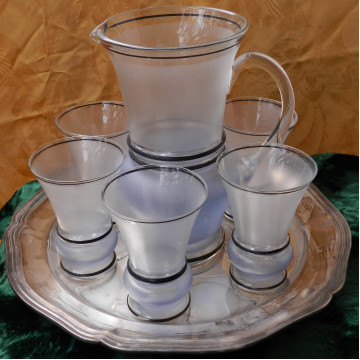 Art Deco Nápojová súprava táckou