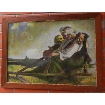 O.Dobrowolski(1883-1917)-Muž s kosou a lebkou