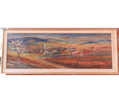Prudil Evzen(1909-2001)-Letná krajina s kostolíkom